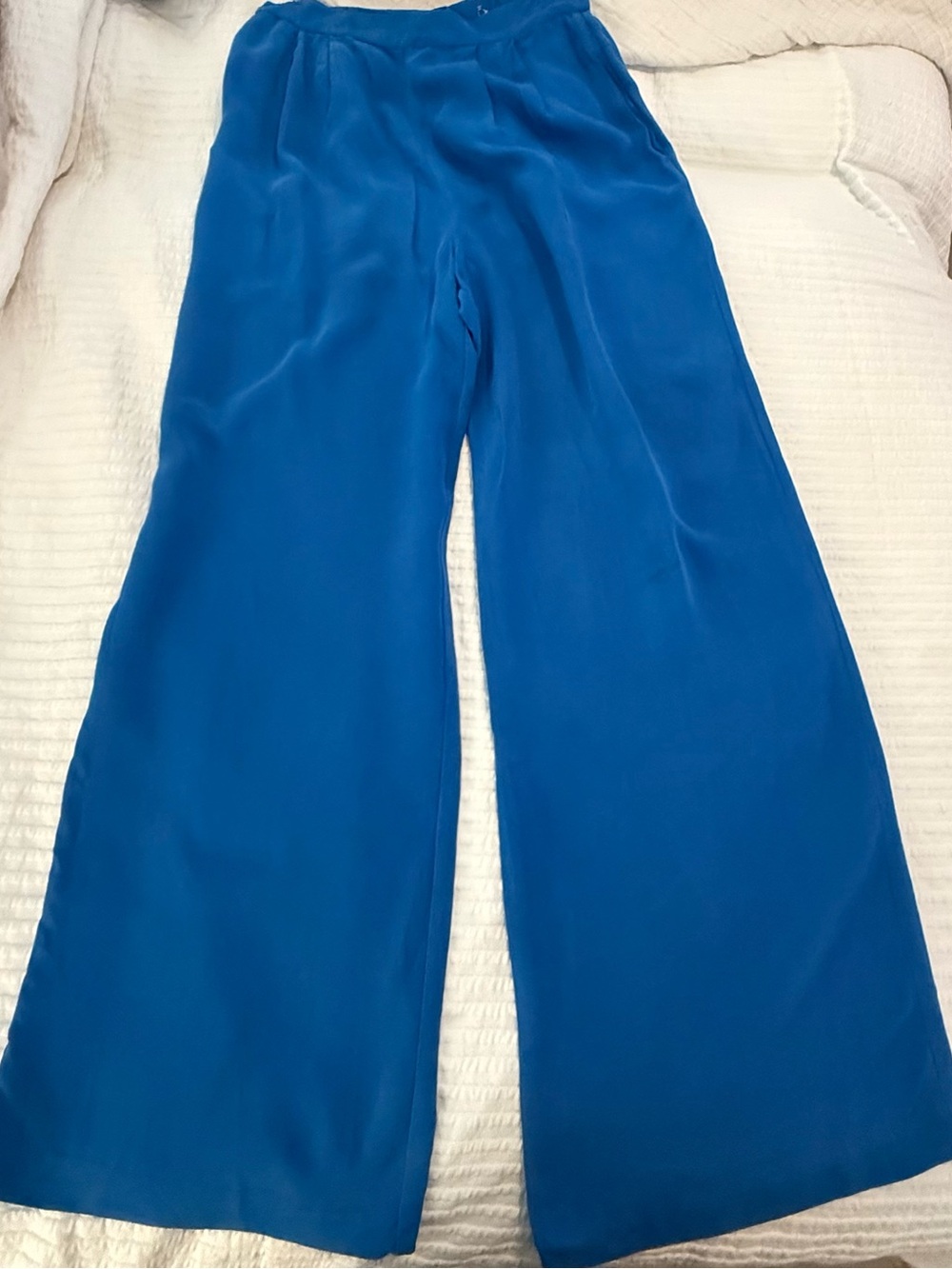 Set- Vintage Silk Women's Cobalt Blue Pantsuit GUC 0772 - Picture 14 of 15